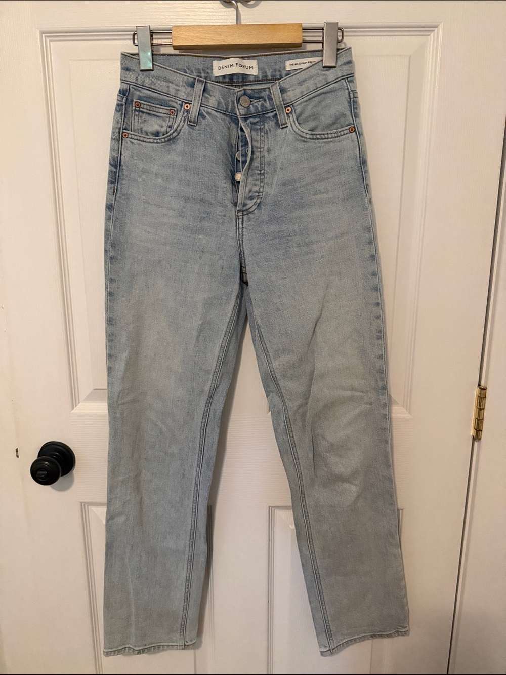 Denim Forum Arlo High Rise Straight Jeans